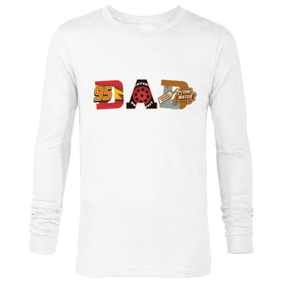 Disney and Pixar’s Cars Dad Father’s Day Birthday - Long Sleeve T-Shirt for Men - Customized-White