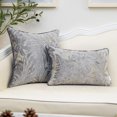 thumbnail image 4 of Funda de almohada Alerfa con bordado de hojas de arce, 50 x 50 cm, color gris plateado, 4 of 7