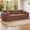 Red+brown, variant on YWEN Striped Bouclé Compressed Sponge Sofa 3 Seater Modern Upholstered Couch Convertible Floor Seating Lounge with Throw Pillows Minimalist Deep Seat Loveseat for Living Room Apartment Home