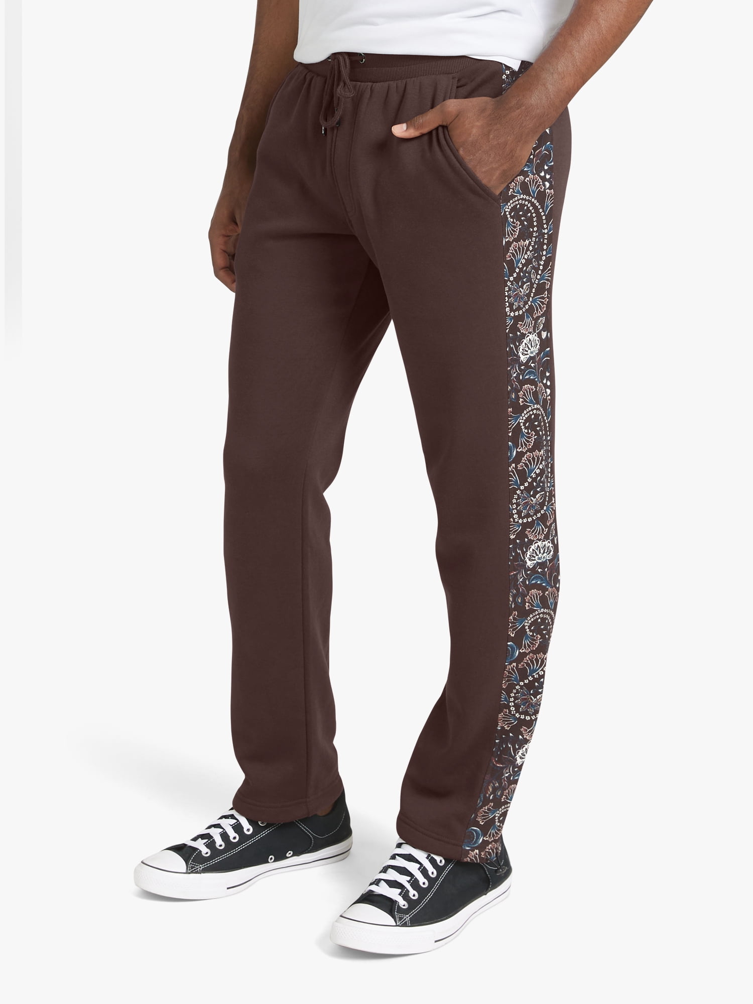 Dogg Supply by Snoop Dogg All-Gender Men's and Women's Floral Paisley Fleece Varsity Joggers, Sizes XS - 3XL