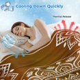 thumbnail image 3 of Orange Boho Cooling Blanket,Lightweight Breathable Summer Throw Blanket with Double Sided Cold Effect,Country Vintage Ethnic Abstract Geometric Picnic Blankets Bed Sheet for Hot Sleepers 30"x40", 3 of 8