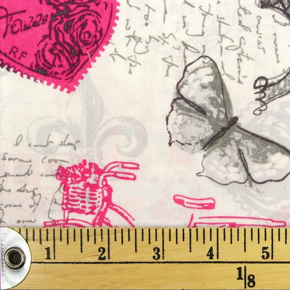 Fabric Creations Fat Quarter Summertime Paris Memories of Paris Pre-Cut Fabric - 46 cm (18 in) × 53 cm (21 in) / 45 cm (17.7 in) × 53 cm (20.9 in), 18x21