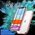 thumbnail image 6 of JETech 3 in 1 Case for iPhone 11 6.1-Inch, with 2-Pack Screen Protector and 2-Pack Camera Lens Protector, Full Coverage Tempered Glass Film, Shockproof Bumper Phone Cover (Rose Gold), 6 of 7