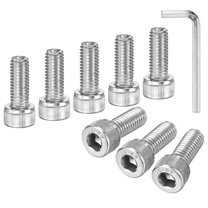 Uxcell 10-Pack M8 x 20mm Hex Socket Head Cap Screws Bolts, 304 Stainless Steel Machine Bolt Full Thread Precision Fasteners