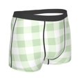 thumbnail image 3 of Kll Pistachio Green Checkboard Men'S Cotton Boxer Briefs Underwear-Medium, 3 of 9