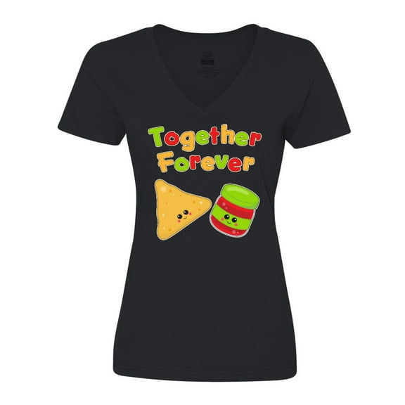 Inktastic Together Forever- Chips and Salsa Women's V-Neck T-Shirt