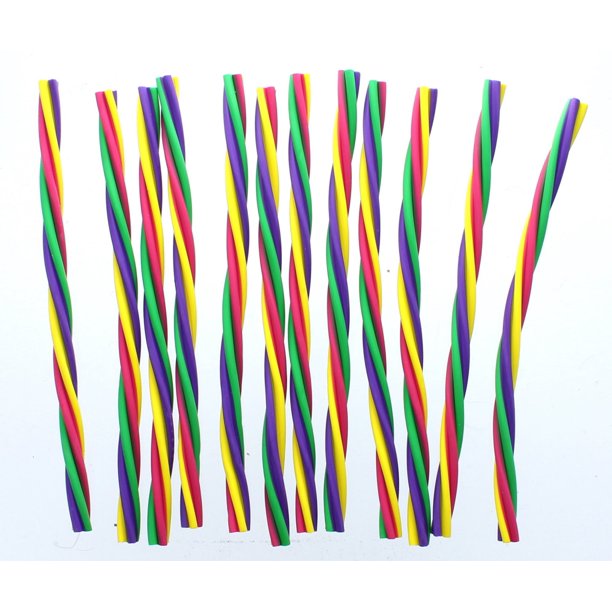 Lot of 12 Rubber 8" Spiral Eraser Sticks Party Favors