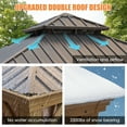 thumbnail image 3 of Yesurprise 12x12 Ft Hardtop Gazebo, with Netting Curtains, Outdoor Patio Hardtop Gazebo with Steel Roof, Gazebo Canopy Shelter, Metal Frame Tent, for Patio Backyard Deck Lawns Balcony, 3 of 6