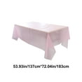 thumbnail image 3 of Disposable Plastic Tablecloths 54x72 Inch - Waterproof Oil Proof White Party Table Covers for Birthday/Wedding/Buffet, 3 of 6