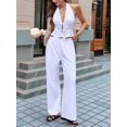 thumbnail image 4 of Women'S 2 Piece Camisole Pants Set Casual Summer Outfits White XL, 4 of 9
