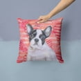 thumbnail image 2 of French Bulldog Black White Love Fabric Decorative Pillow, 2 of 4