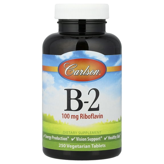 Carlson Vitamin B-2, 100 mg, 250 Vegetarian Tablets