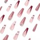 thumbnail image 3 of faux Ongles Longs Rose Paillet Papillon Strass Rose (24 Pices), Ongles De Pression Papillon Strass En Matriau Acrylique, 24 Pices Pour Femmes Et F, 3 of 5