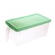 thumbnail image 2 of Utensilios de cocina Refrigerador grande de plástico transparente con cubierta para clasificar frutas y verduras Caja de almacenamiento de alimentos Organizador de cajones rectangular para refrigerado, 2 of 7