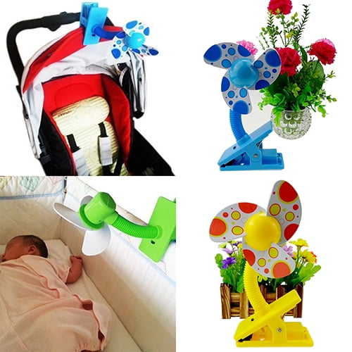 Safe Soft Blades Flexible Clip On Mini Fan for Baby Pram Stroller Cot Favorite 