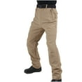 thumbnail image 3 of Momasggi Men's Winter Hiking Pants Fleece Lined Warm Work Cargo Pants Outdoor Hiking Trousers with Pockets Khaki 3XL, 3 of 6