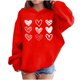 thumbnail image 1 of Sudadera con capucha y estampado de corazón de San Valentín, sudadera de manga larga para niños y niñas, chaqueta para niñas de talla mediana y grande., 1 of 7