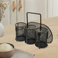 thumbnail image 3 of Worgeous Countertop Utensil Holder Kitchen Utensils Holders Iron Black 1Pcs 8.9X4.7X3.9in, 3 of 8