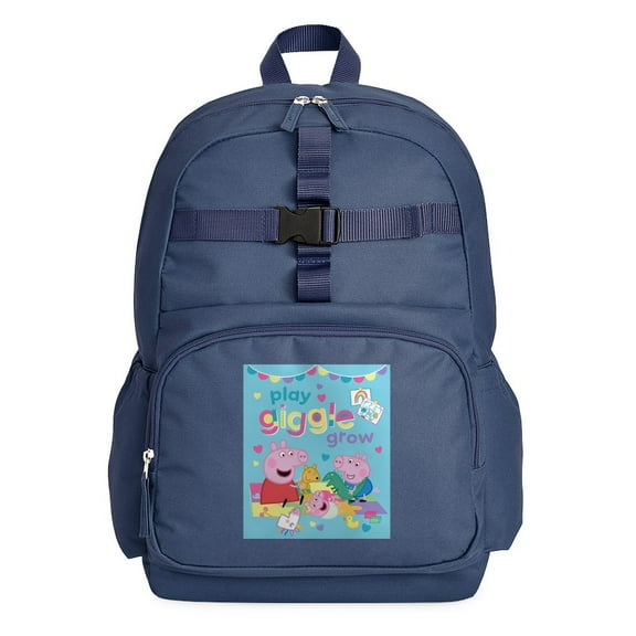 CafePress - Peppa Pig: Play Giggle Grow - Cute School Travel Backpack