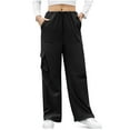 thumbnail image 2 of lmcalzta Cargo Pants for Women High Waist Cotton Casual Workout Athletic Active Running Sweatpants with Multi Pockets, 2 of 8