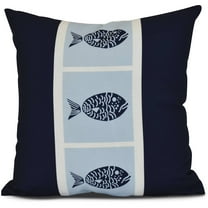 Simply Daisy, Fish Chips, Animal Print Pillow