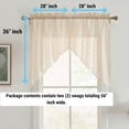 thumbnail image 2 of THD Sofia Floral Rod Pocket Lace Short Cafe Swags for Small Windows - 28 x 36 Inch Length (Taupe Swags, Set of 2), 2 of 6