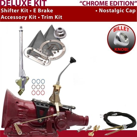 American Shifter AOD Shifter Kit Chrome 8 in. E Brake Cable Trim Kit for ED4B2