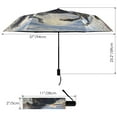 thumbnail image 3 of Compact Sun Umbrella Windproof Travel Umbrellas for Rain Strong Portable UV Protection Horse Galloping in Snow, 3 of 8
