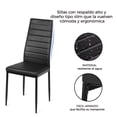 thumbnail image 4 of Set De 4 Sillas Comedor Minimalista Moderno Respaldo Alto, 4 of 6