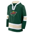 thumbnail image 2 of Men's Fanatics  Green Minnesota Wild Inside Line Fleece Pullover Hoodie, 2 of 3