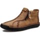 thumbnail image 1 of Xishao Mocasines Casuales de Piel para Hombre,Hechos a Mano,para Conducir y Caminar Marrón 25.0 cm Marrón 25.0 cm Xishao ropa, 1 of 2
