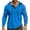 Blue, variant on WTOBBY Men's Hooded Button-Up Long Sleeve T-Shirt Casual Three-Button Design, Comfortable Solid Color Top for Daily Wear, Layering, and Cool Weather Outfits,Army Green L