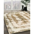 thumbnail image 3 of Ahgly Company Machine Washable Indoor Round Abstract Wheat Beige Area Rugs, 5' Round, 3 of 7