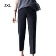 thumbnail image 1 of Pantalones de traje Mujer Primavera Estudiante Pantalón largo informal suelto recto, Negro, 3XL tholdsy AP001316-12B, 1 of 7