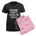 thumbnail image 5 of CafePress - Please Don't Make Me Adult T Women's Dark Pajamas - Women's Short Sleeve Print T-Shirt and Pants Dark Cotton Pajama Set, 5 of 7