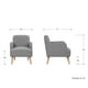 thumbnail image 3 of Sillón con brazos Biguza Estilo Contemporáneo Color Gris claro Gaia Herbs Biguza, 3 of 7
