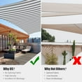 16x16 Ft 97 UV Block Square Sun Shade Sail HDPE Canopy Patio