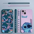 thumbnail image 2 of Funda de Disney Stitch The Baby para Apple iPhone 14, 13, 12, 11 Pro Max, mini, XS, XR, X, 8, 7, 6S, 6 Plus, funda de teléfono líquida con cuerda izquierda Fivean unisex, 2 of 2