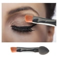 thumbnail image 3 of Brocha para maquillaje de ojos, pincel para sombra de ojos de doble cabeza, aplicador de sombra de ojos negro, herramienta de sombra de ojos para corrector, crema en polvo, rubor, maquillaje, negro,, 3 of 6