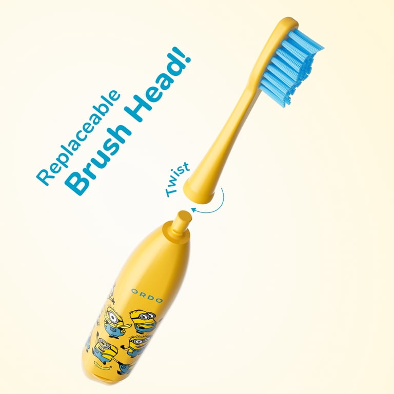 Ordo Sonic Kids Battery Toothbrush, Minions Yellow, Waterproof