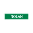 thumbnail image 1 of Nolan Boys Letter Printed Label Indoor Outdoor Children Name Wall Plaque Decoration Aluminum Sign 4"x13.5", 1 of 1