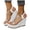 White, variant on Women's Rhinestone Butterfly Heeled Sandals Elastic Ankle Strap Wedge Platform Sandal Non Slip Wedding Shoes Black Size 9