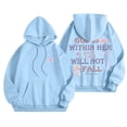 thumbnail image 5 of Women Sweatshirts Women's Hoodies Sweatshirts Stylish Letter Print Hooded Long Sleeve Casual Sports Hoodie for Everyday Comfort Blue S, 5 of 6