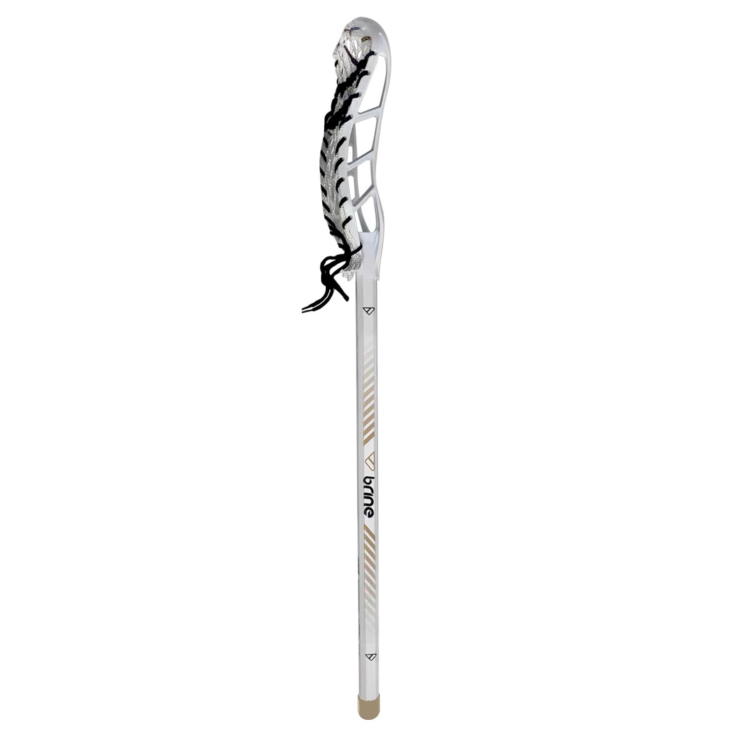 (2 pack) Brine Junior Aluminum Lacrosse Player Stick, Female 5+ – 35″, White & Gold