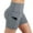 Gray, variant on Babysbule Women Shorts Women Solid Pocket High-waist Hip Stretch Pants Running Fitness Yoga Shorts