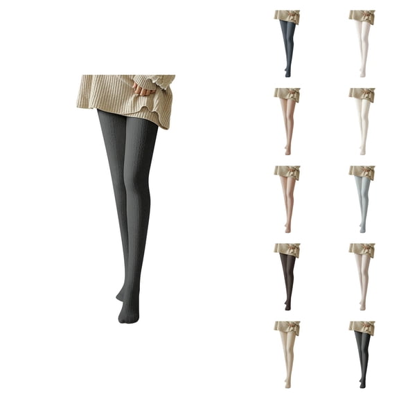 Womens Tights 2026 Fall Winter Cute Cable Knit Soft Pantyhose Leggings Stockings Opaque Tights