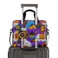 thumbnail image 2 of FORMRS 16" Laptop Bag Carrying Sleeve Case with Handle Travel Shoulder Briefcase, Purple Simple Triangles, 2 of 8