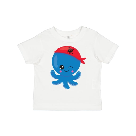 Inktastic Pirate Octopus, Cute Octopus, Little Octopus Boys or Girls Toddler T-Shirt