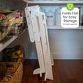 thumbnail image 5 of Little Partners Learn 'N Fold Learning Tower Foldable Toddler Platform Baby Kitchen Stool, Children's Folding Kitchen Helper Adjustable Ladder for Kids Ages 2 to 6 (Soft White), 5 of 5