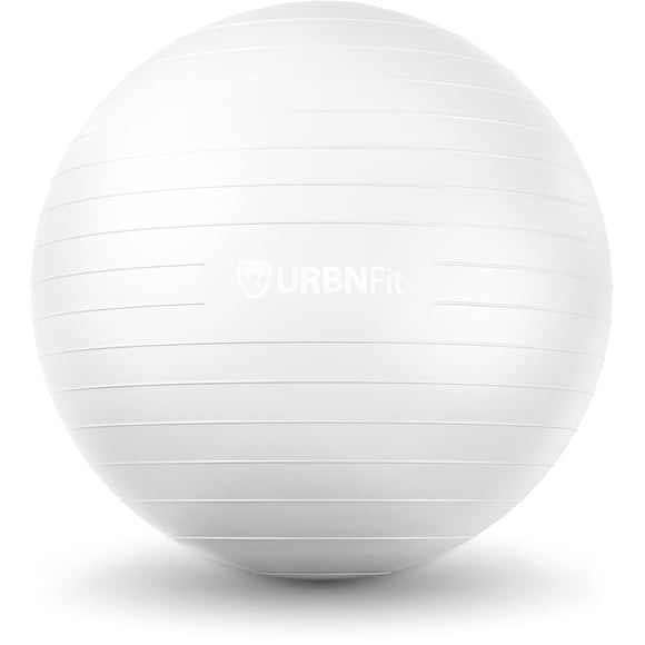 Pelota de ejercicio URBNFit 76 cm antiestallido de estabilidad blanca